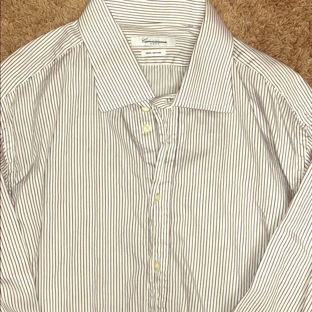 Camicissima | Men’s Blue and Brown Button Down